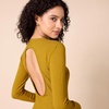 Amazon Essentials Women’s Wide Rib Open Back Long Sleeve Dress (Previously Daily Ritual)(Brown)