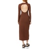 Amazon Essentials Women’s Wide Rib Open Back Long Sleeve Dress (Previously Daily Ritual)(Chocolate)