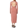 Amazon Essentials Women’s Wide Rib Open Back Long Sleeve Dress (Previously Daily Ritual)(Terracotta)