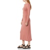 Amazon Essentials Women’s Wide Rib Open Back Long Sleeve Dress (Previously Daily Ritual)(Terracotta)