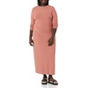 Amazon Essentials Women’s Wide Rib Open Back Long Sleeve Dress (Previously Daily Ritual)(Terracotta)