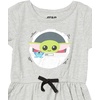 Amazon Essentials girls Short-Sleeve Knit Dress(Neon  Star Wars/Doodles)