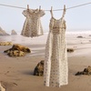 Amazon Essentials x Sofia Grainge Mommy & Me Cotton Sateen Dresses(Ivory Blue Floral)