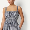Amazon Essentials x Sofia Grainge Mommy & Me Cotton Sateen Dresses(Navy Gingham)