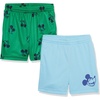 Amazon Essentials Disney | Marvel | Star Wars Boys and Toddlers’ Active Mesh Basketball Gym Shorts, Pack of 2(Happy Mickey)
