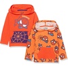 Amazon Essentials Disney | Marvel | Star Wars Boys and Toddlers’ Lightweight Hooded Long-Sleeve T-Shirts, Pack of 2(2-pack Marvel Spider-man Web)
