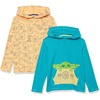 Amazon Essentials Disney | Marvel | Star Wars Boys and Toddlers’ Lightweight Hooded Long-Sleeve T-Shirts, Pack of 2(Star Wars Child)