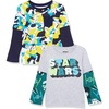 Amazon Essentials Disney | Marvel | Star Wars Boys and Toddlers’ Long-Sleeve 2-in-1 T-Shirts, Pack of 2(Star Wars Logocamo)