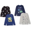Amazon Essentials Disney | Marvel | Star Wars Boys and Toddlers’ Long-Sleeve T-Shirts (Previously Spotted Zebra), Pack of 4(4-pack Pixar Collection Friends)