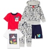 Amazon Essentials Disney | Marvel | Star Wars Boys and Toddlers’ Outfit Sets, Pack of 5(Mickey Snacks)