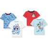 Amazon Essentials Disney | Marvel | Star Wars Boys and Toddlers’ Short-Sleeve T-Shirts, Multipacks(4-pack Mickey Americana)