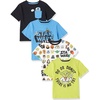 Amazon Essentials Disney | Marvel | Star Wars Boys and Toddlers’ Short-Sleeve T-Shirts, Multipacks(4-pack Star Wars Donut)