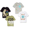 Amazon Essentials Disney | Marvel | Star Wars Boys and Toddlers’ Short-Sleeve T-Shirts, Multipacks(4-pack Star Wars Fuzzball)