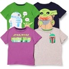 Amazon Essentials Disney | Marvel | Star Wars Boys and Toddlers’ Short-Sleeve T-Shirts, Multipacks(4-pack Star Wars the Child)
