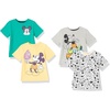 Amazon Essentials Disney | Marvel | Star Wars Boys and Toddlers’ Short-Sleeve T-Shirts, Multipacks(Green/Orange/Yellow/Mickey Print)