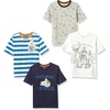 Amazon Essentials Disney | Marvel | Star Wars Boys and Toddlers’ Short-Sleeve T-Shirts(4-pack Frozen 2 Genius)