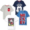 Amazon Essentials Disney | Marvel | Star Wars Boys and Toddlers’ Short-Sleeve T-Shirts(Grey/Navy/Blue/Mickey Awesome)