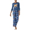 Amazon Essentials Disney | Marvel | Star Wars Women’s Flannel Pajama Sleep Sets, PJs Pants Nightwear(Marvel Captain America)