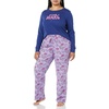 Amazon Essentials Disney | Marvel | Star Wars Women’s Flannel Pajama Sleep Sets, PJs Pants Nightwear(Star Wars Logo Leia – Womens)