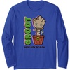 Amazon Essentials Guardians of the Galaxy Groot Grow With The Flow Long Sleeve T-Shirt(Royal Blue)