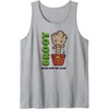 Amazon Essentials Guardians of the Galaxy Groot Grow With The Flow Tank Top(Heather Grey)