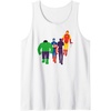 Amazon Essentials Marvel Avengers Flat and Stylized Heroes Tank Top(White)
