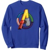 Amazon Essentials Marvel Avengers Multi Hero Logo Collage Sweatshirt(Royal Blue)