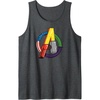 Amazon Essentials Marvel Avengers Multi Hero Logo Collage Tank Top(Dark Heather Grey)