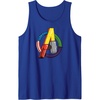 Amazon Essentials Marvel Avengers Multi Hero Logo Collage Tank Top(Royal Blue)