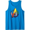 Amazon Essentials Marvel Avengers Multi Hero Logo Collage Tank Top(Sapphire Blue)