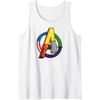 Amazon Essentials Marvel Avengers Multi Hero Logo Collage Tank Top(White)