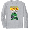 Amazon Essentials Marvel Avengers The Incredible Hulk Hangry Long Sleeve T-Shirt(Heather Grey)
