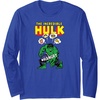 Amazon Essentials Marvel Avengers The Incredible Hulk Hangry Long Sleeve T-Shirt(Royal Blue)
