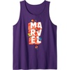 Amazon Essentials Marvel Block Letters With Five Tiny Super Heroes Tank Top(Purple)