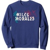 Amazon Essentials Marvel Miles Morales Spider-Man Checkerboard Collage Sweatshirt(Navy Blue)