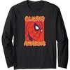 Amazon Essentials Marvel Spider-Man Always Amazing Boxed Portrait Long Sleeve T-Shirt(Black)