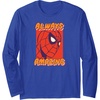 Amazon Essentials Marvel Spider-Man Always Amazing Boxed Portrait Long Sleeve T-Shirt(Royal Blue)