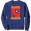 Amazon Essentials Marvel Spider-Man Always Amazing Boxed Portrait Sweatshirt(Navy Blue)