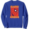 Amazon Essentials Marvel Spider-Man Always Amazing Boxed Portrait Sweatshirt(Royal Blue)