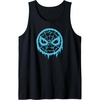 Amazon Essentials Marvel Spider-Man Dripping Blue Face Logo Tank Top(Black)
