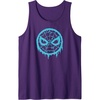 Amazon Essentials Marvel Spider-Man Dripping Blue Face Logo Tank Top(Purple)