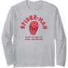 Amazon Essentials Marvel Spider-Man Hand-Drawn Mask Favorite Wall-Crawler Long Sleeve T-Shirt(Heather Grey)