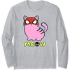 Amazon Essentials Marvel Spider-Man Miles Morales Cat with Mask Meow Long Sleeve T-Shirt(Heather Grey)