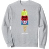 Amazon Essentials Marvel Super Heroes Ice Cream Cone Super Scoops Sweatshirt(Heather Grey)