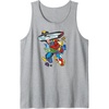 Amazon Essentials Marvel Super Heroes Multi Hero Shattered Collage Tank Top(Heather Grey)