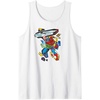 Amazon Essentials Marvel Super Heroes Multi Hero Shattered Collage Tank Top(White)