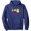 Amazon Essentials Marvel Super Heroes Super Meal Burger and Fries Pullover Hoodie(Navy Blue)