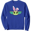 Amazon Essentials The Mandalorian Grogu Spring Easter Bunny Ears Sweatshirt(Royal Blue)