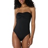 Amazon Essentials Women’s Bandeau One Piece Swimsuit(Black)