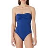 Amazon Essentials Women’s Bandeau One Piece Swimsuit(Deep Blue)